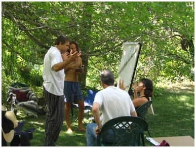 Picture of a training outdoors