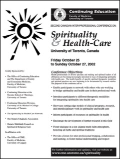 Brochure cover for University of Toronto conference 2000